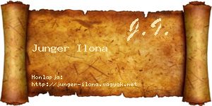 Junger Ilona névjegykártya
